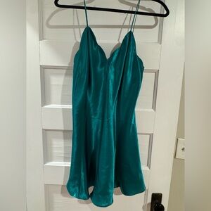 Frederick's of Hollywood Teal Satin Lingerie